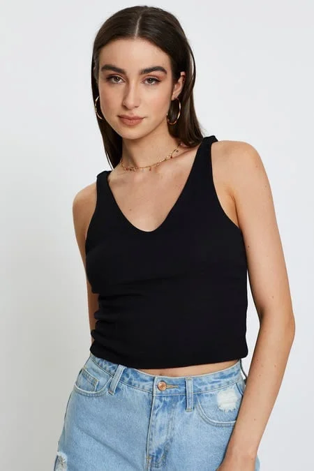 Black Tank Top Sleeveless