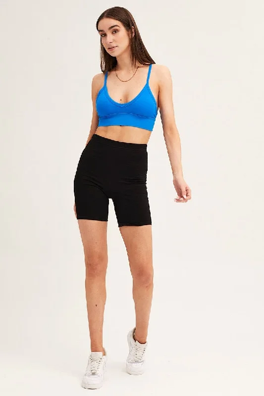 Blue Crop Top Seamless