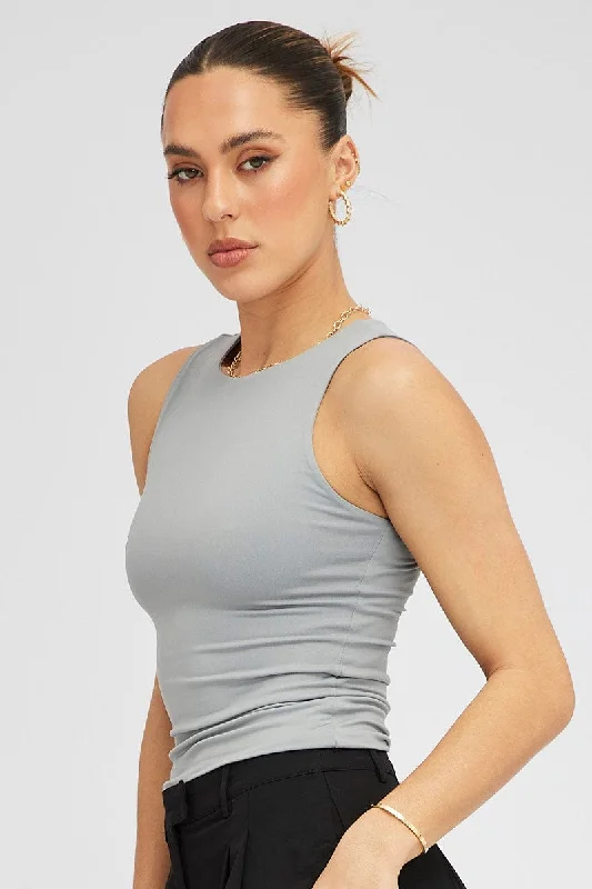 Grey Supersoft Tank Sleeveless