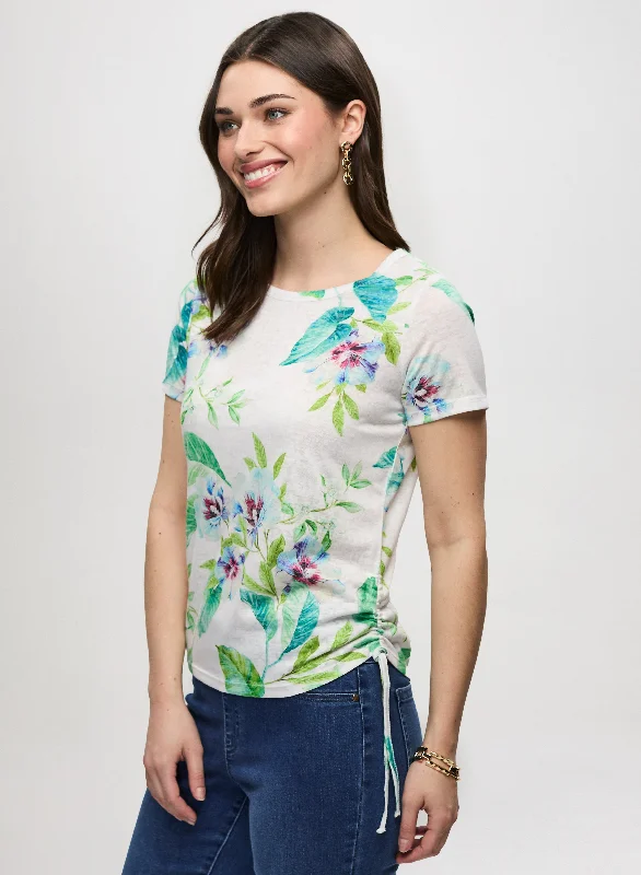 Lace Back Floral T-Shirt