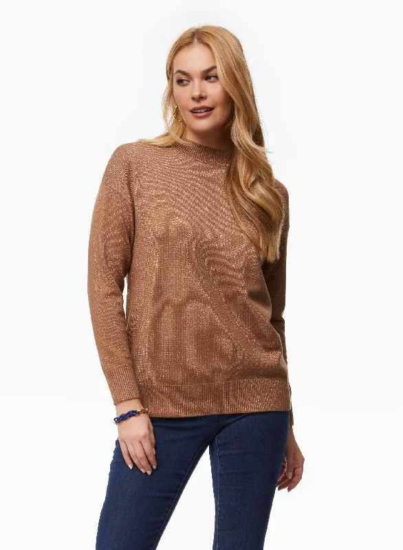 Mock Neck Long Sleeve Sweater