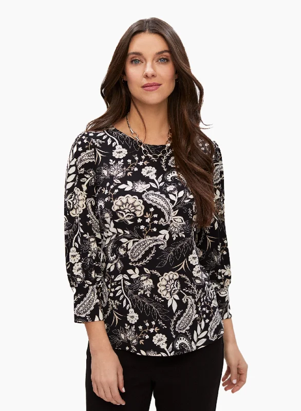 Paisley Print Top