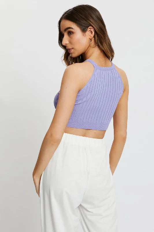 Purple Racer Front Tank Top