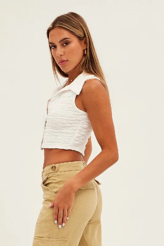 White Crop Top