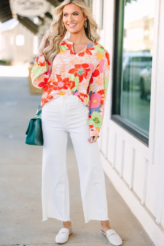 All You Need Blush Pink Floral Blouse