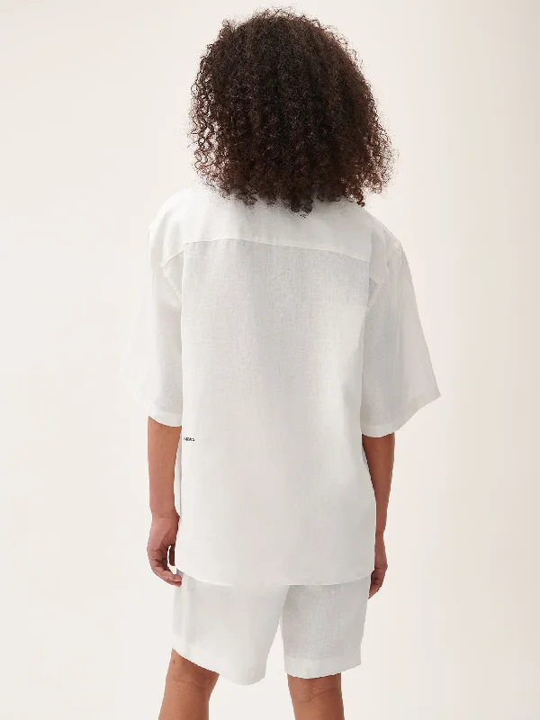 DNA Aloe Linen Camp Collar Shirt—off-white