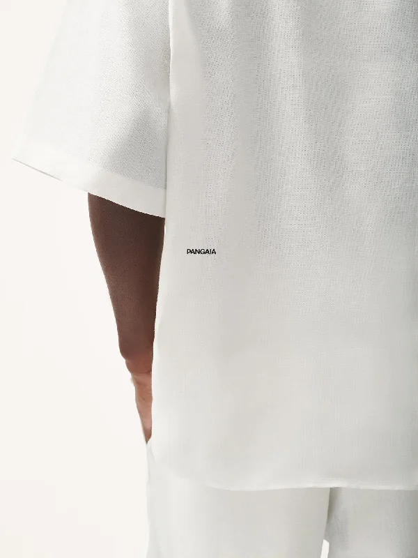 DNA Aloe Linen Camp Collar Shirt—off-white