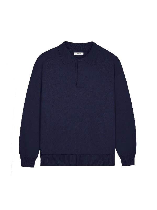 DNA Heavyweight Polo Sweatshirt—navy