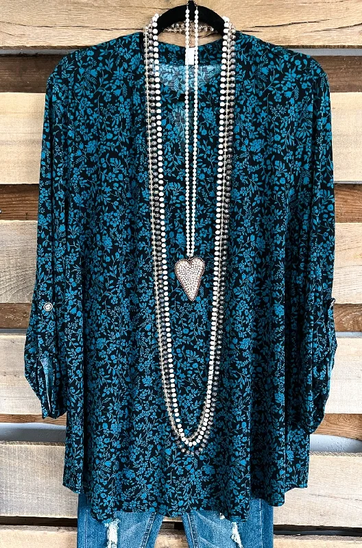 Dreaming Of The Day Top - Black Teal