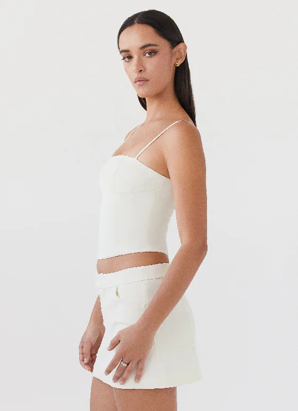 Eliana Crop Top - Ivory