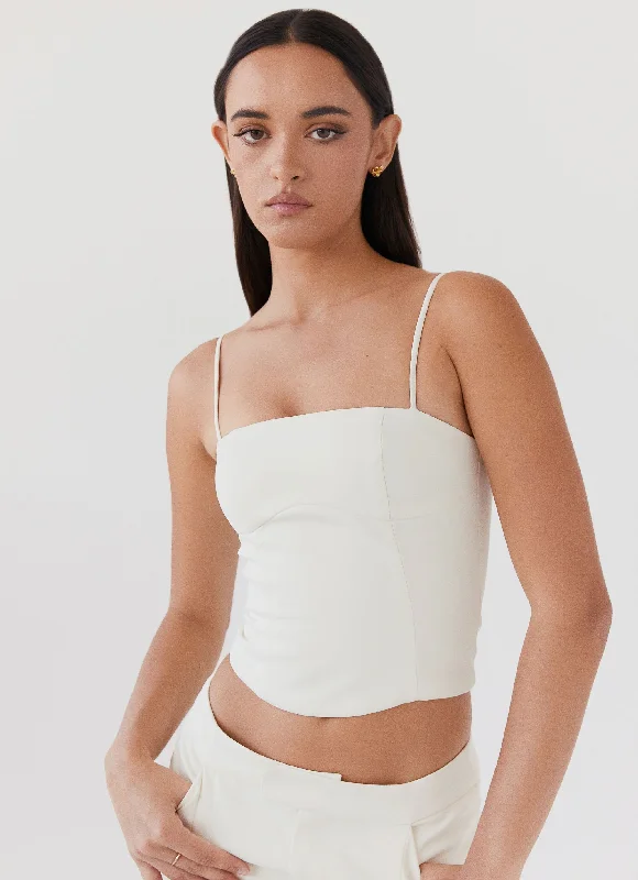 Eliana Crop Top - Ivory