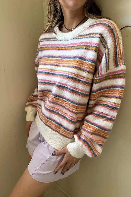 Striped Knit Sweater by For Good