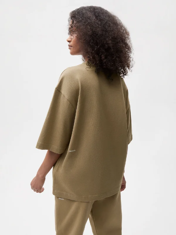 In Conversion Cotton Boxy T-shirt—carbon brown