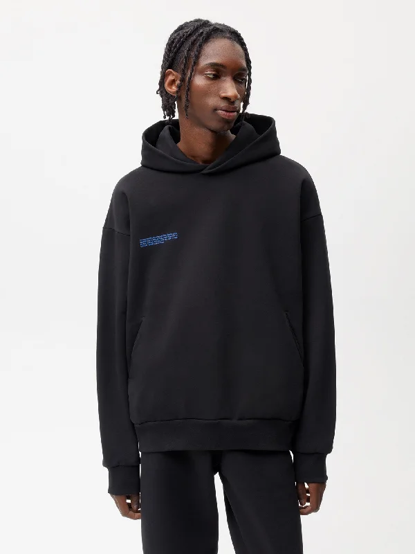 In Conversion Cotton Hoodie—black