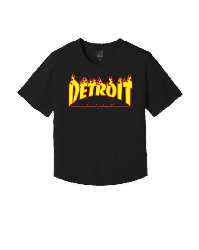 Ink Detroit City Kinda Cropped T-Shirt - Black