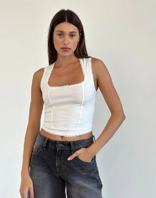 Jinisa Corset Top in Off White