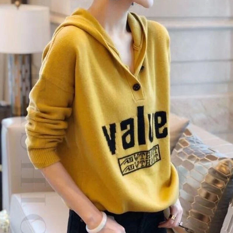 Knitted Long Sleeve Casual Sweater