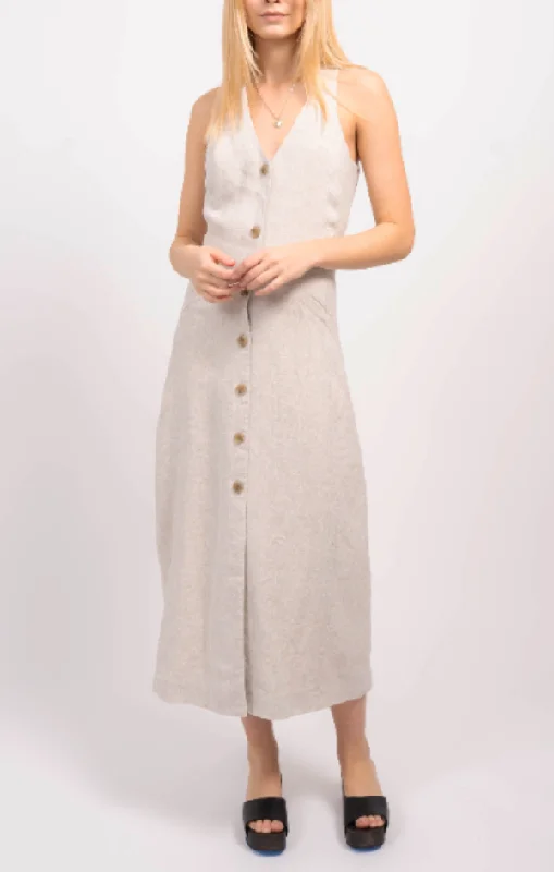 Linen Suiting Vest Dress