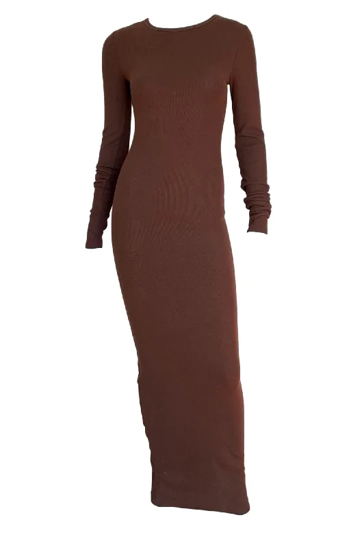 Long Sleeve Crewneck Maxi Dress