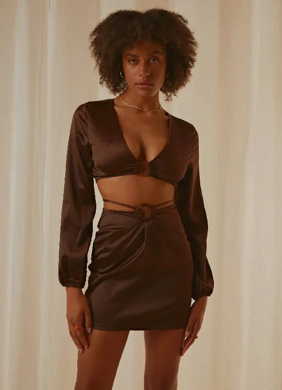 Musier Crop Top - Chocolate