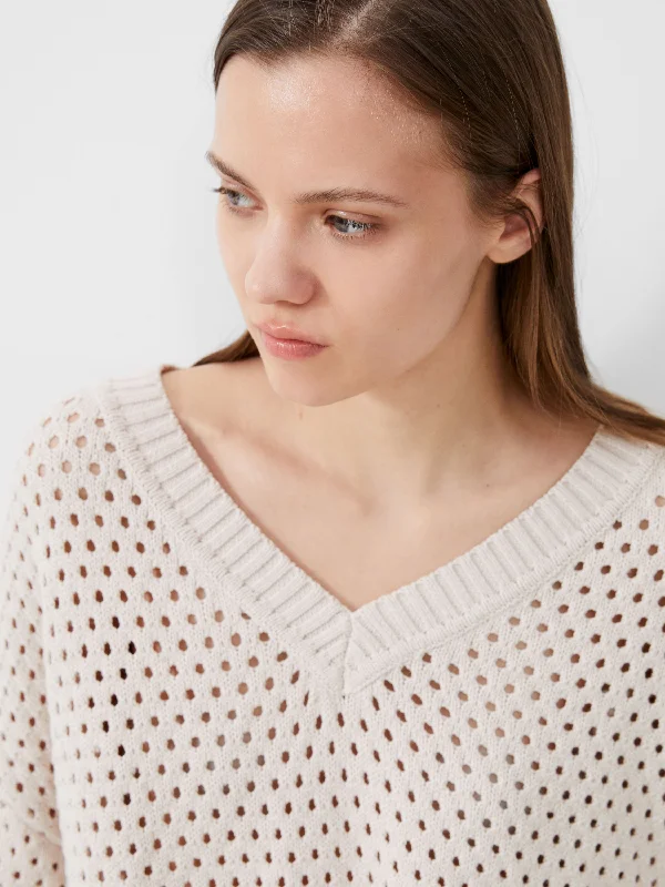 Nini Crochet V-Neck Jumper