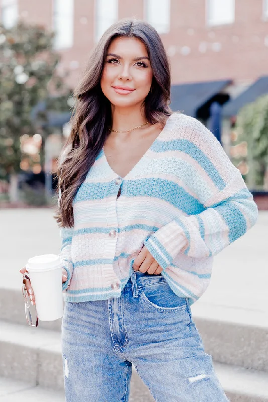 Nobody Like You Blue Multi Striped Cardigan FINAL SALE