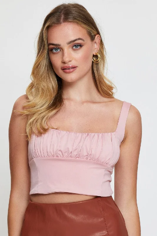 Pink Crop Top