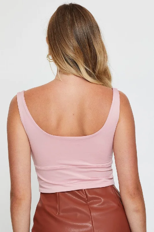 Pink Crop Top