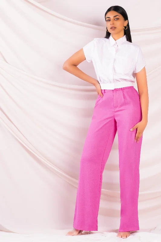 Pink Cropped Shirt