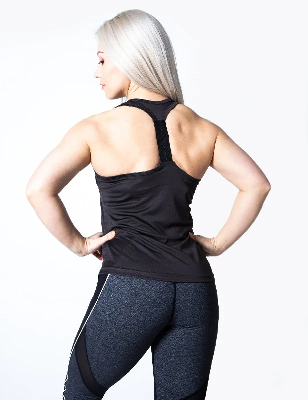 RACER BACK VEST TOP - GREY