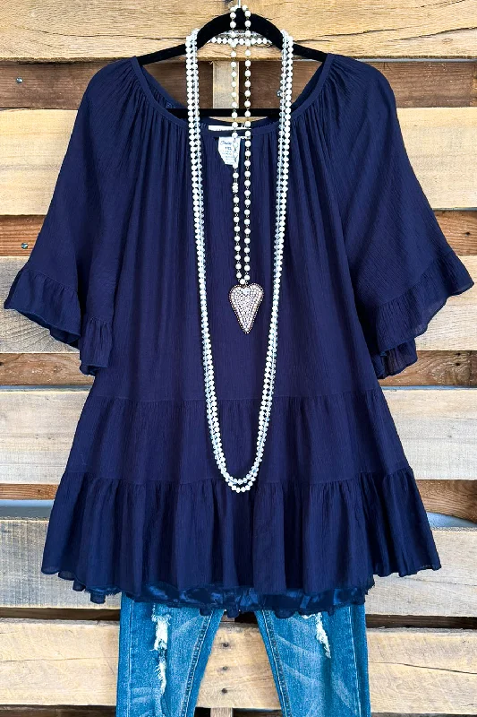 Rare Beauty Tunic - Navy Blue