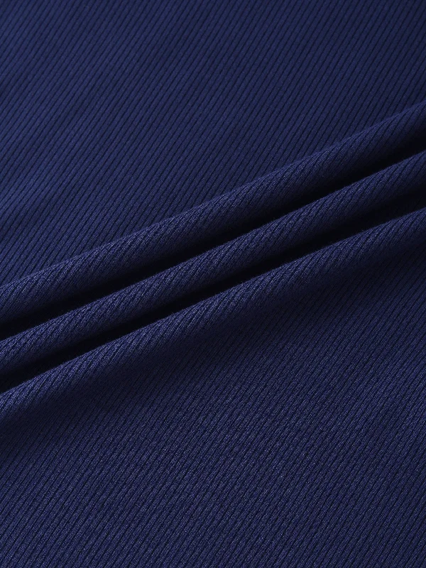 CLASSIC RIBBED CREW TEE LS-NAVY