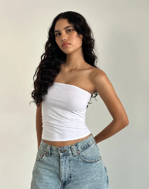 Shaelo Bandeau Top in White