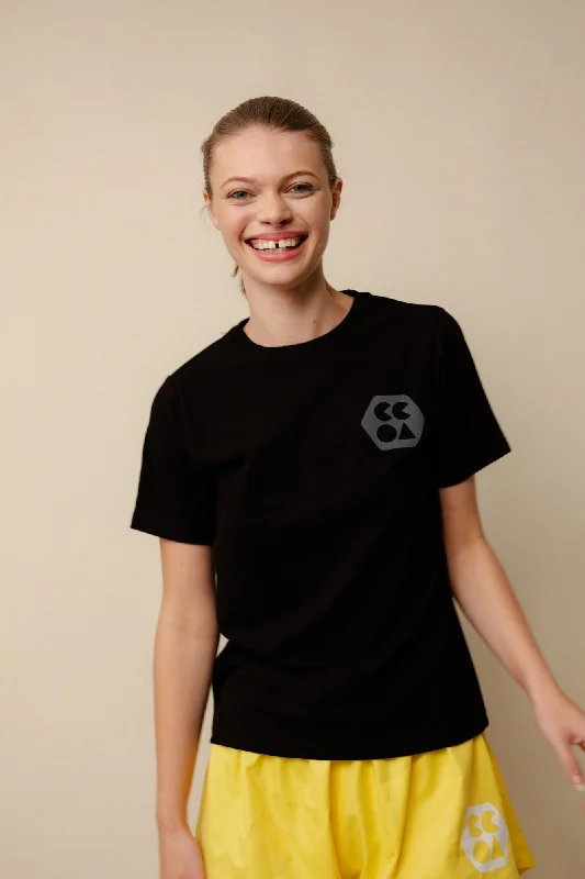 Women's Breathable T Shirt Plastic Free - Black