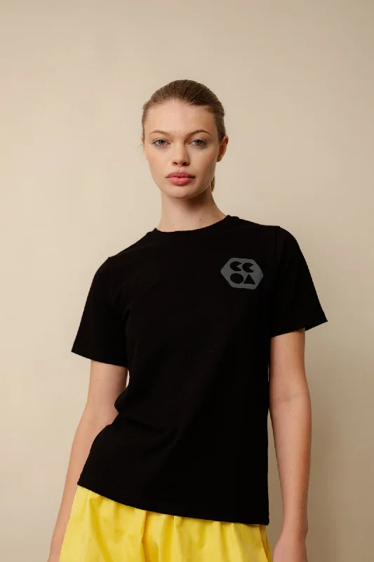 Women's Breathable T Shirt Plastic Free - Black