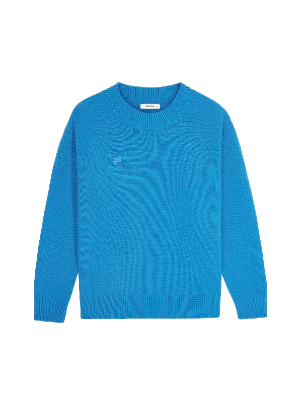 Women's Recycled Cashmere Sweater—cerulean blue