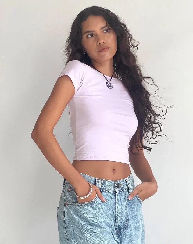 Xiwang Crop Top in Soft Lilac