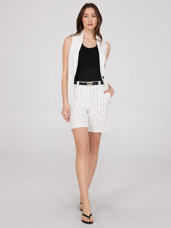 Striped Bermuda Trouser Shorts