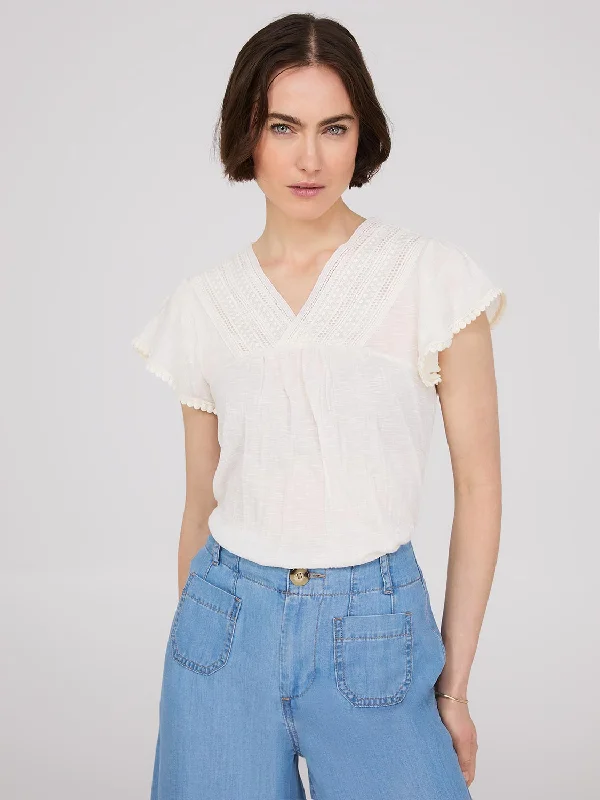 Empire Cut Top With Crochet Details