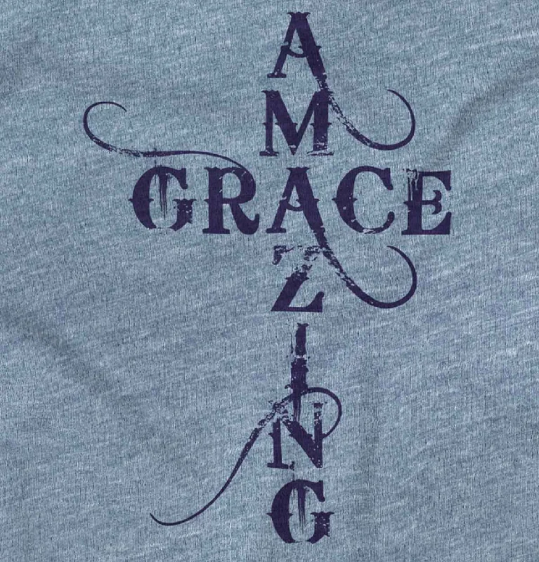 Amazing Grace Script Baseball Raglan T