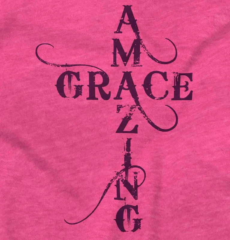 Amazing Grace Script Junior Muscle T-shirt