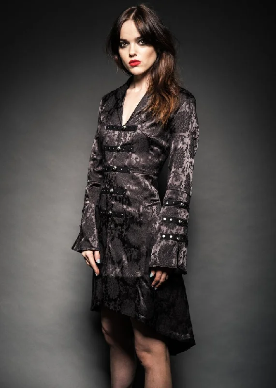 Black Floral Brocade Victorian Jacket