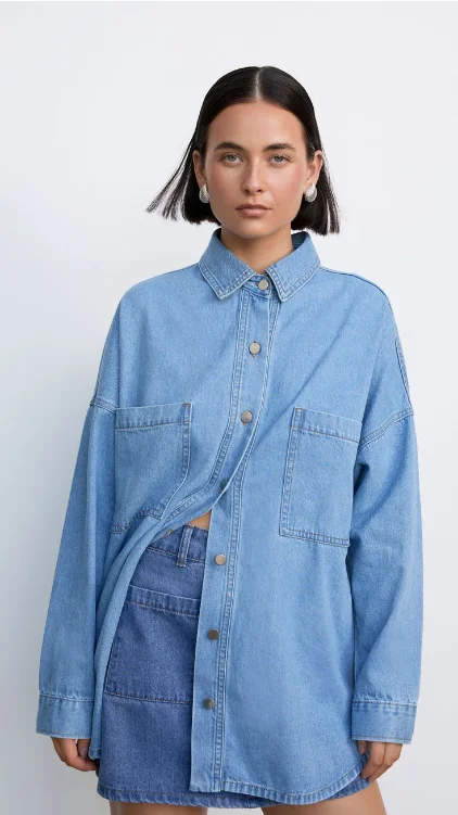 Blake Denim Shirt - Light Mid Denim