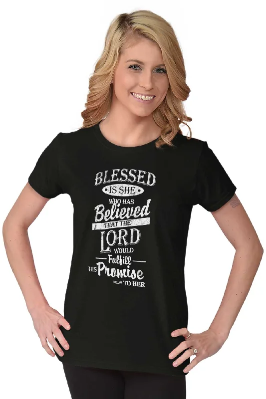 Blessed is She Ladies T Shirt