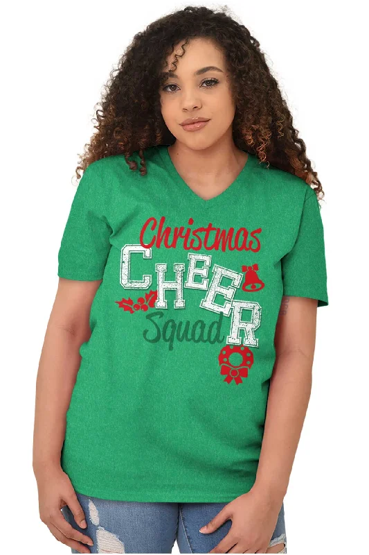 Cheer Squad Christmas V-Neck T-Shirt