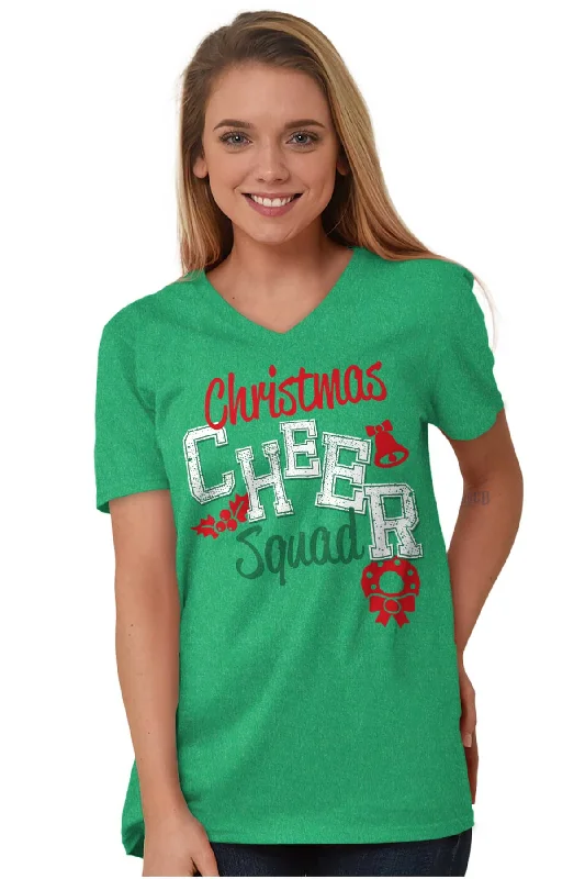 Cheer Squad Christmas V-Neck T-Shirt