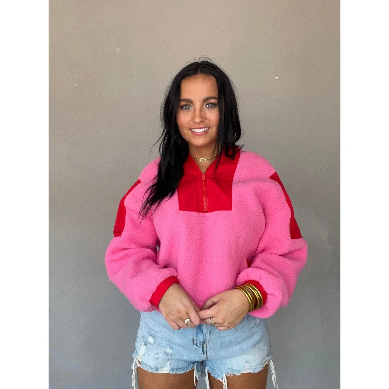 Chipper Pink Pullover Jacket