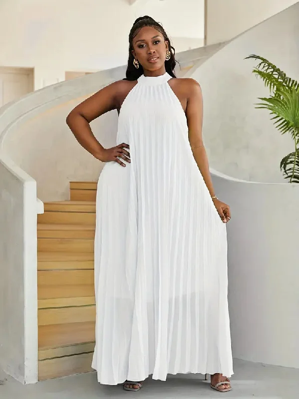 Cincinnati Plus Size Pleated Chiffon Cocktail Dress