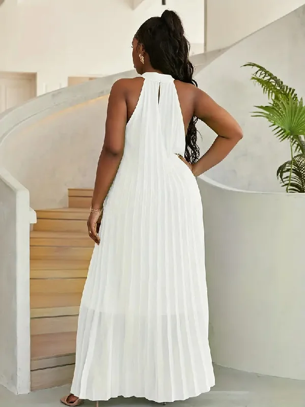 Cincinnati Plus Size Pleated Chiffon Cocktail Dress