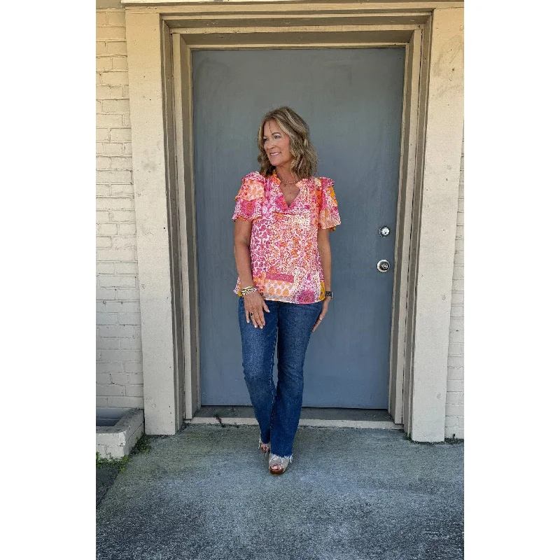 Cort Pink Paisley Blouse